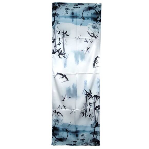 NWT Genuine 100% Mulberry Silk Satin Scarf 21"x66" Long Rectangle Shawl 53121 - Picture 6 of 8